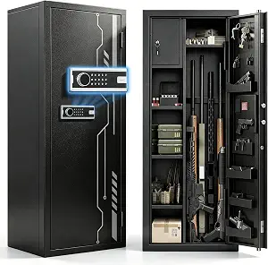 KAER 8-13 Gun Safe Cabinet for Rifles, Shotguns & Pistols with Electronic Combination Lock