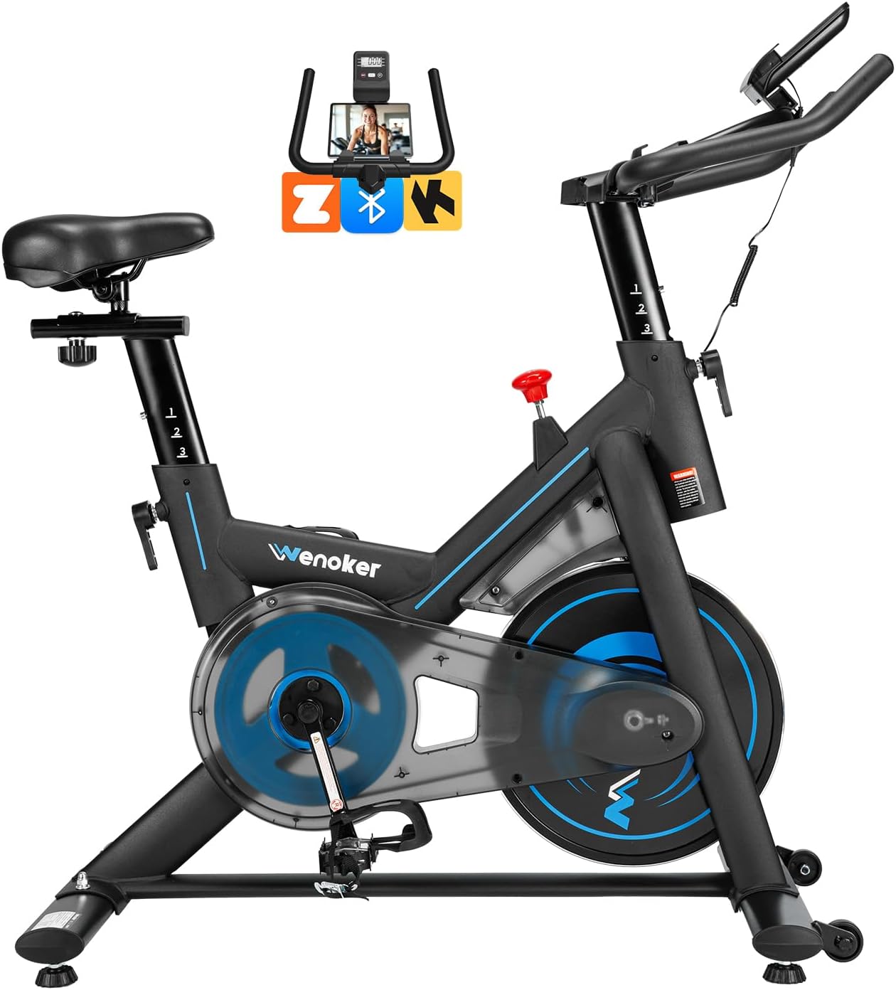 Wenoker Magnetic Indoor Exercise Bike with App Connectivity