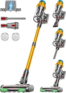 650W / 60KPA Cordless Stick Vacuum Cleaner with Self-Standing Design (Gold)