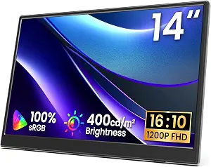 14-Inch FHD 1200P Travel External Monitor