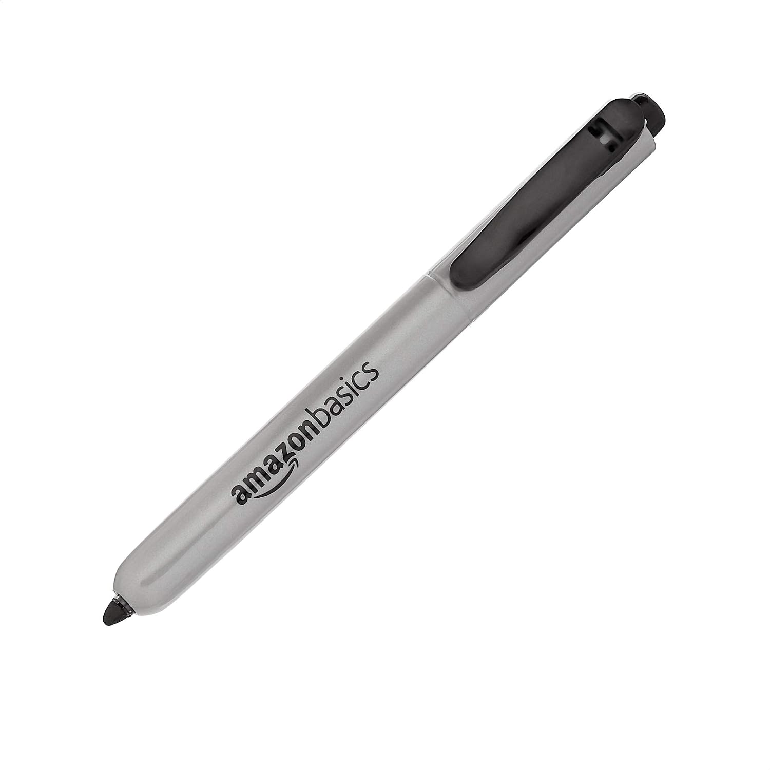 Amazon Basics Retractable Permanent Markers (Black, 12-Pack)