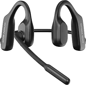 Open-Ear Bluetooth Work Headset with Noise-Canceling Microphone