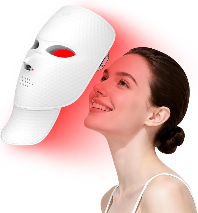 Gen 2 Ultra-Lightweight LED Face & Neck Light Therapy Mask Set (Ceramic White)
