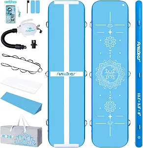 FunWater 13ft Dual-Purpose Inflatable Gymnastics Air Track Mat (8in Thick)