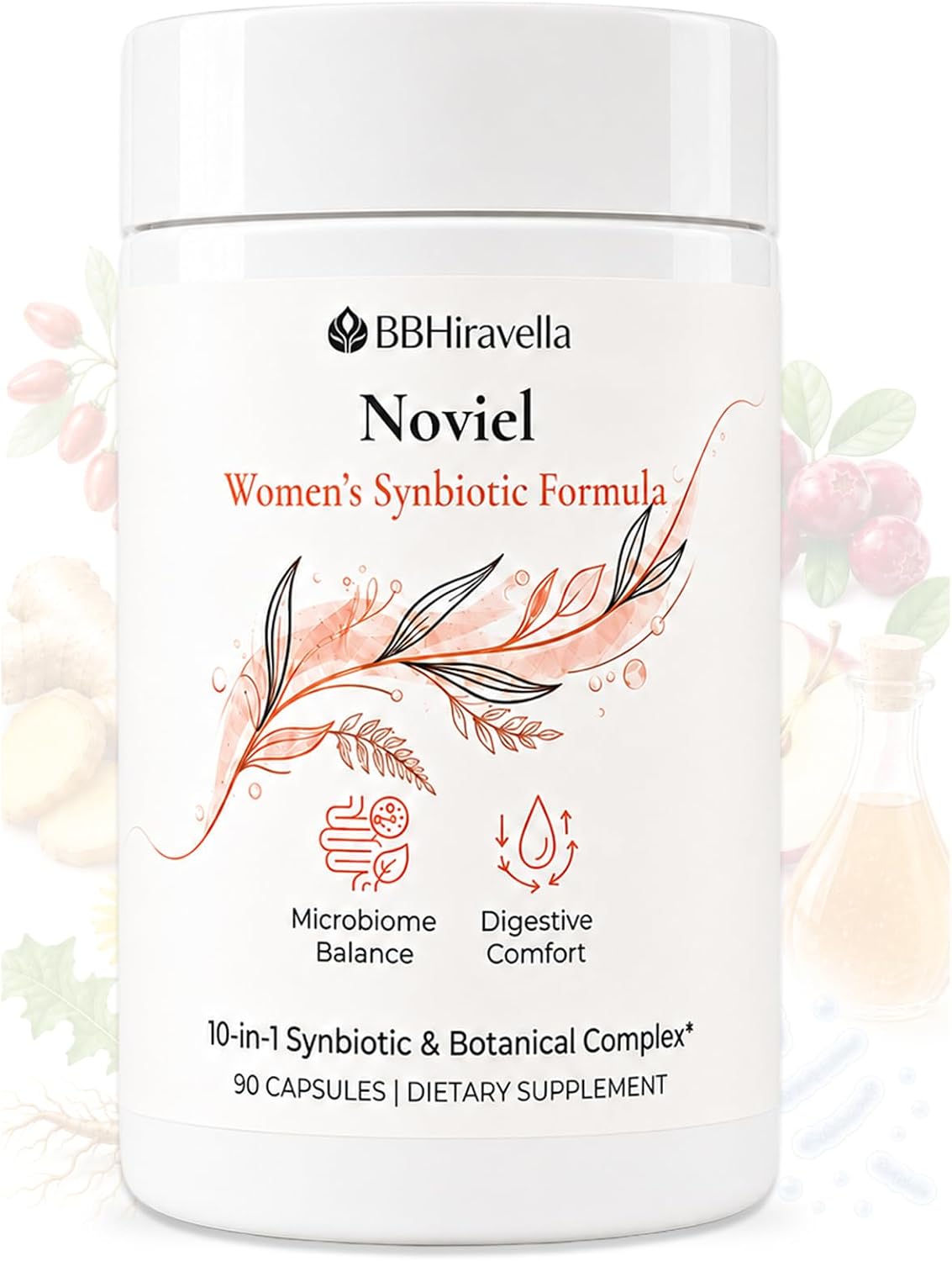 Noviel Women’s 10-in-1 Gut Health Supplement with Berberine (90 Capsules)