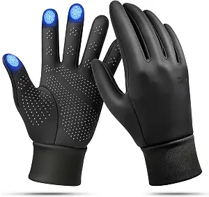Lightweight Thermal Plush-Lined Touchscreen Winter Gloves for Men & Women