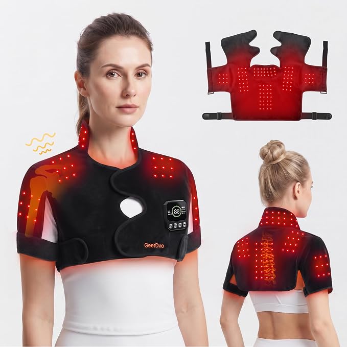 Cordless Red & Infrared Light Therapy Neck & Shoulder Wrap