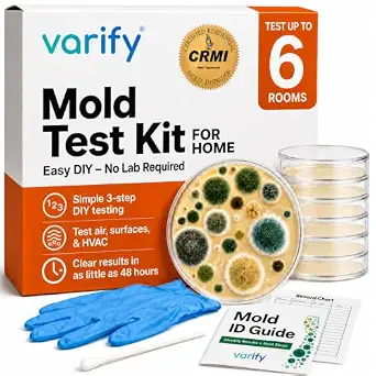 Home Air Quality Mold Test Kit & Black Mold Detector (6-Petri-Dish Set)
