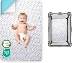 PanKers Dual-Sided Pack and Play Mattress (38″ x 26″) with Washable Cover
