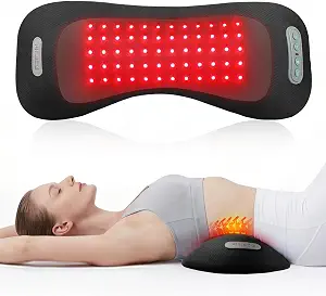 4-in-1 Cordless Back Massager with Red & Near-Infrared Light Therapy (5000mAh)c