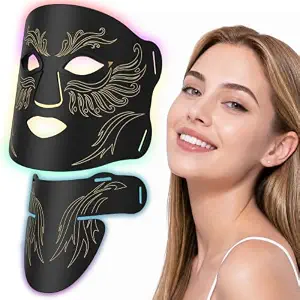 850nm NIR LED Red Light Therapy Mask for Face & Neck (M09 – Black)
