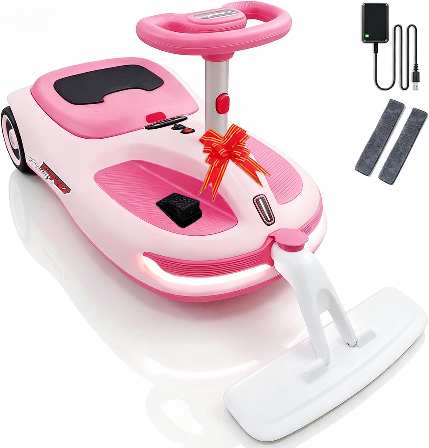 12V Electric Kids Ride-On Cleaning Car with Detachable Mop