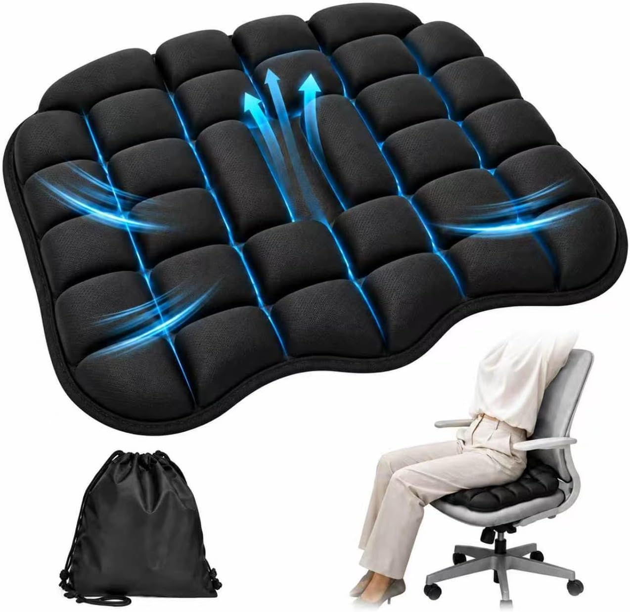 Inflatable Travel Airplane Seat Cushion for Long Flights