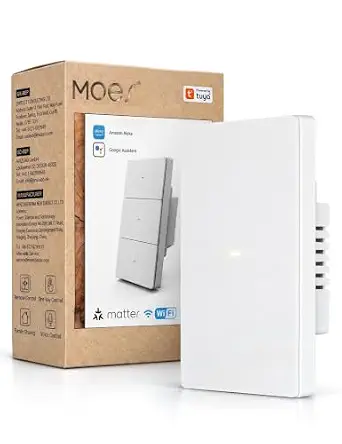 MOES 1-Gang Matter-WiFi Smart Light Switch (Neutral Wire Required)