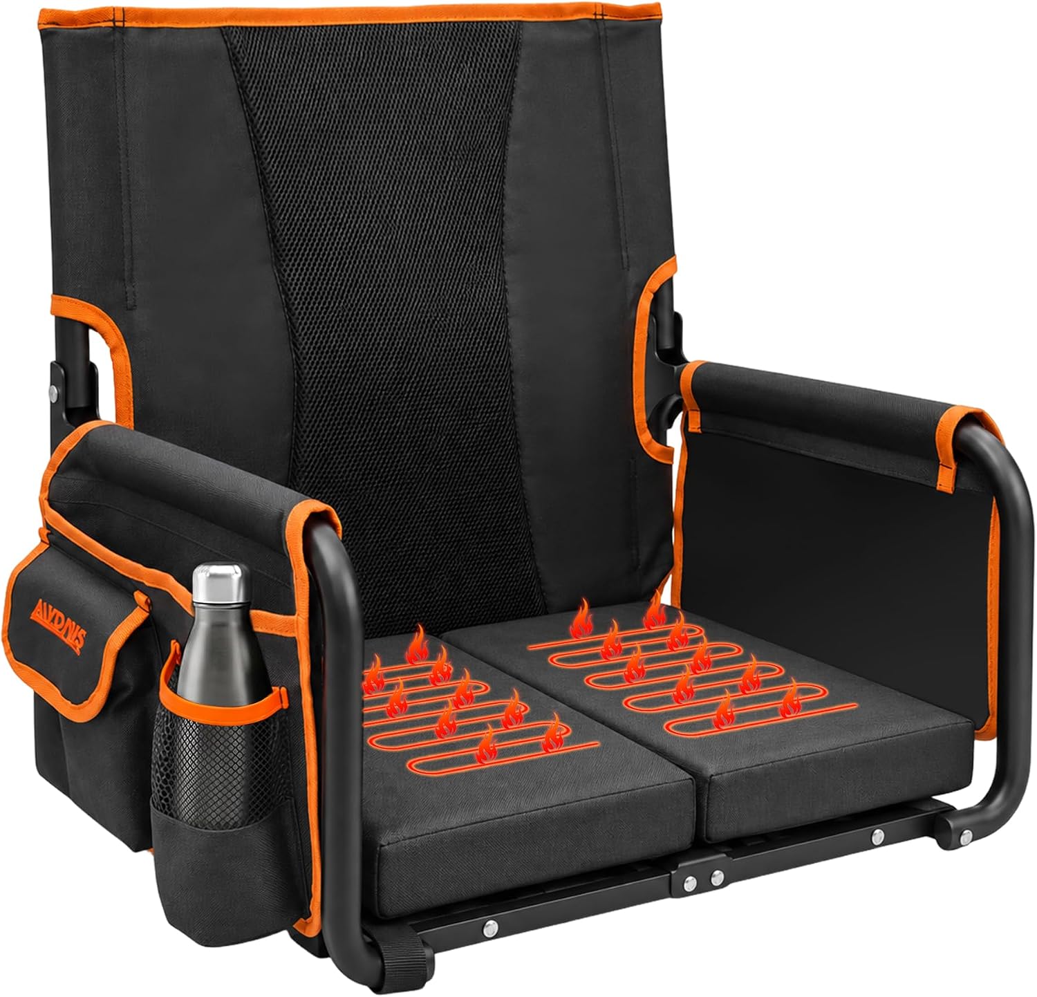 Heated Stadium Seat with Back Support
