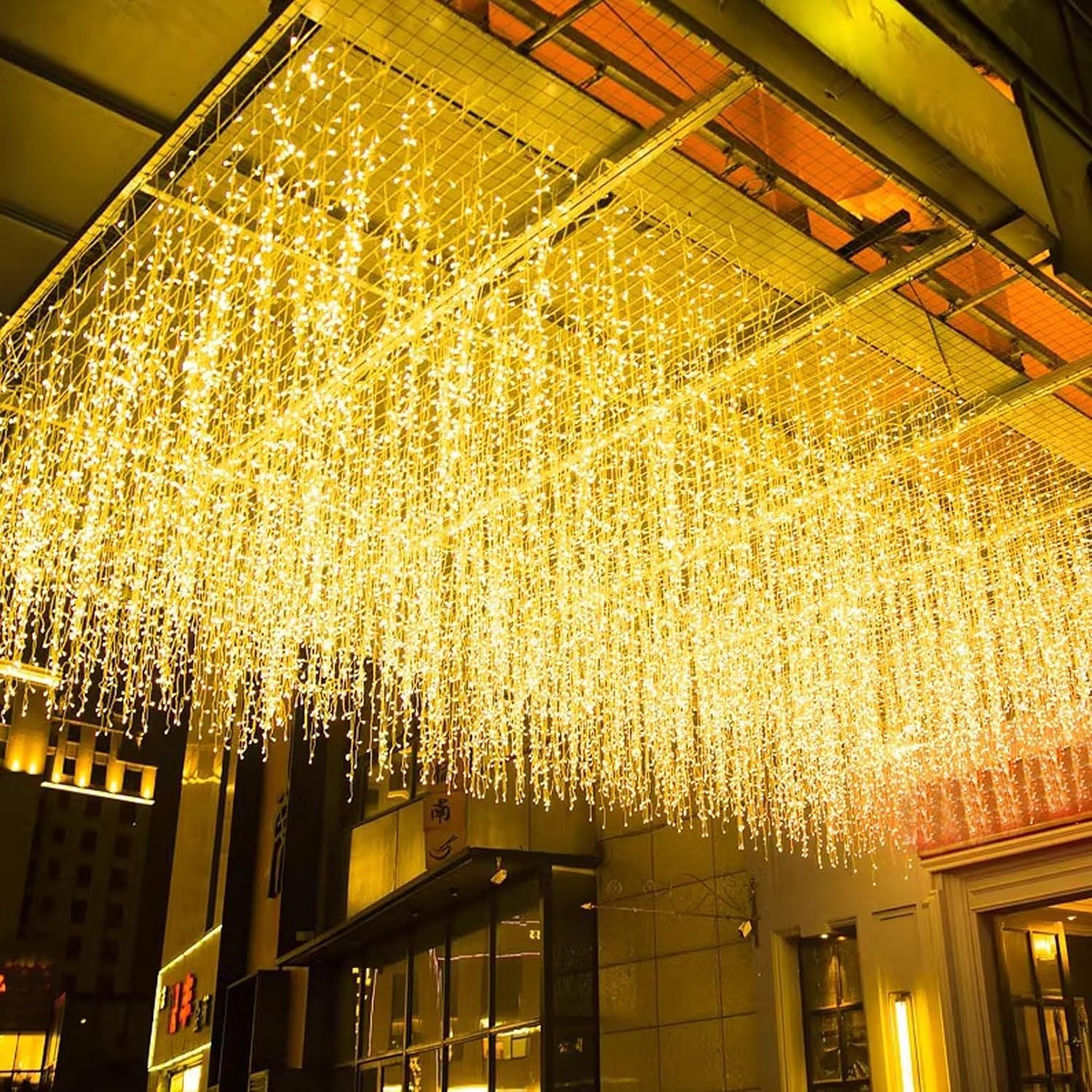 13FT 96 LED Warm White Extendable Icicle Christmas String Lights