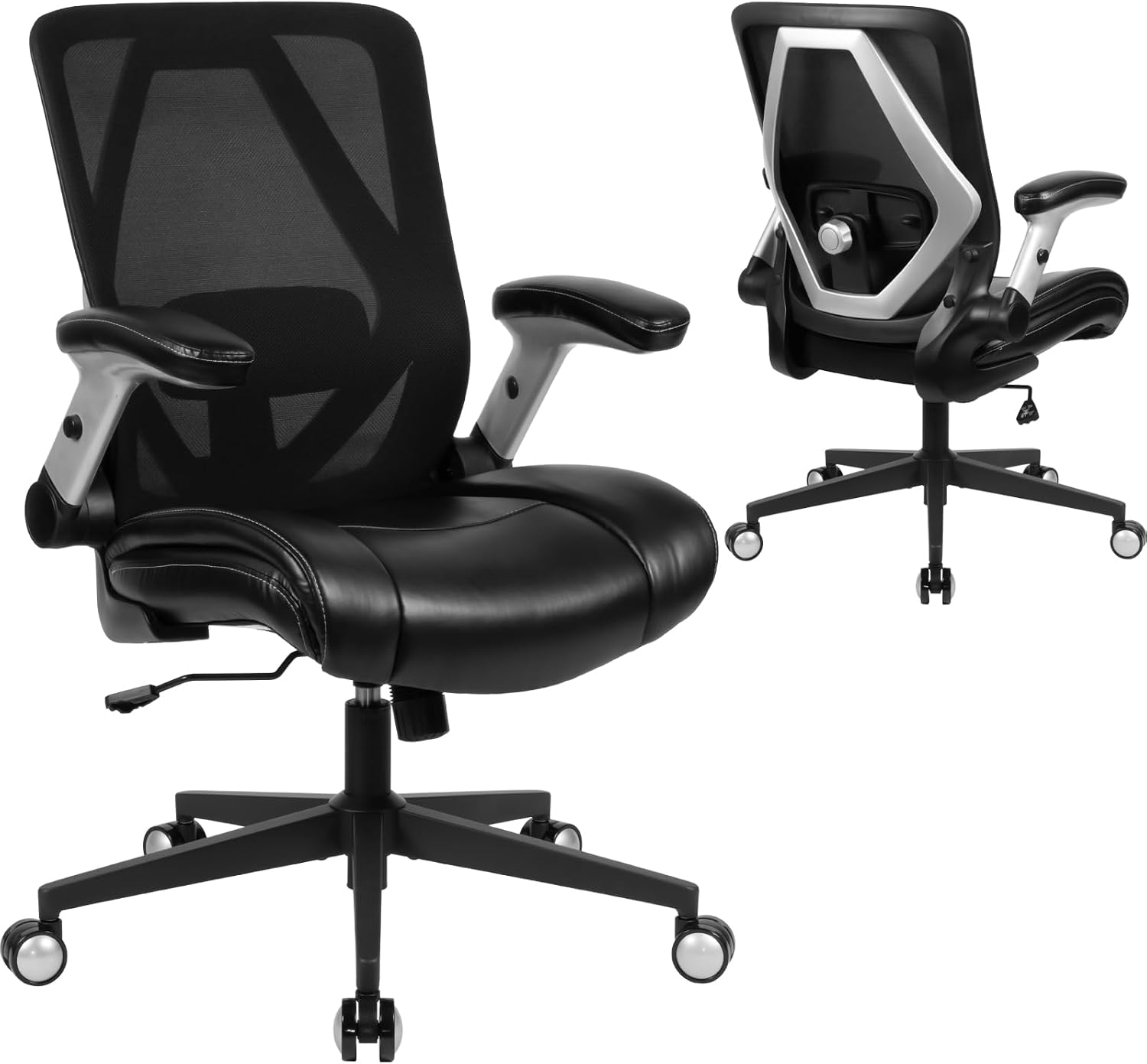 Ergonomic Big & Tall PU Leather Office Desk Chair (400 lbs Capacity)