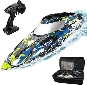 BEZGAR TX123 High-Speed 32+ KPH RC Boat with Carrying Suitcase