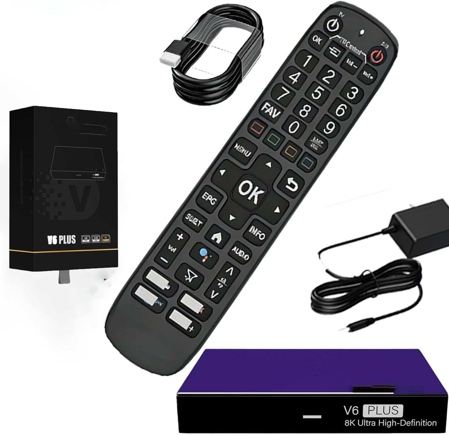 V6 Plus Upgraded Backlit Voice Remote Control Replacement