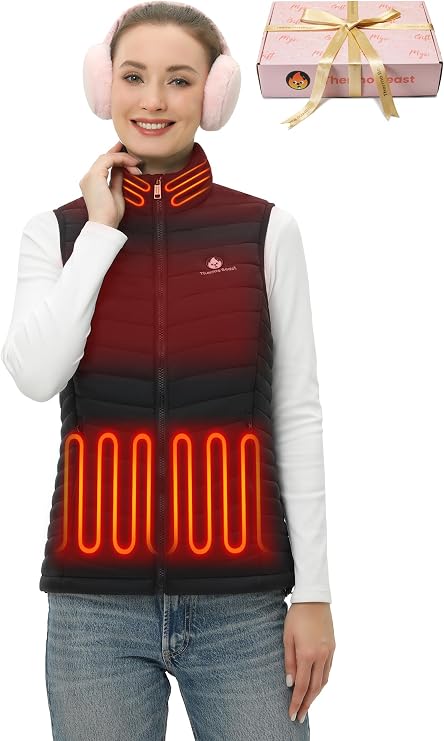 Rechargeable Electric Heated Vest for Women with Included Battery Pack