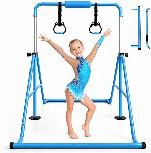 Foldable Gymnastics Bar for Kids with Heavy-Duty 32mm Base