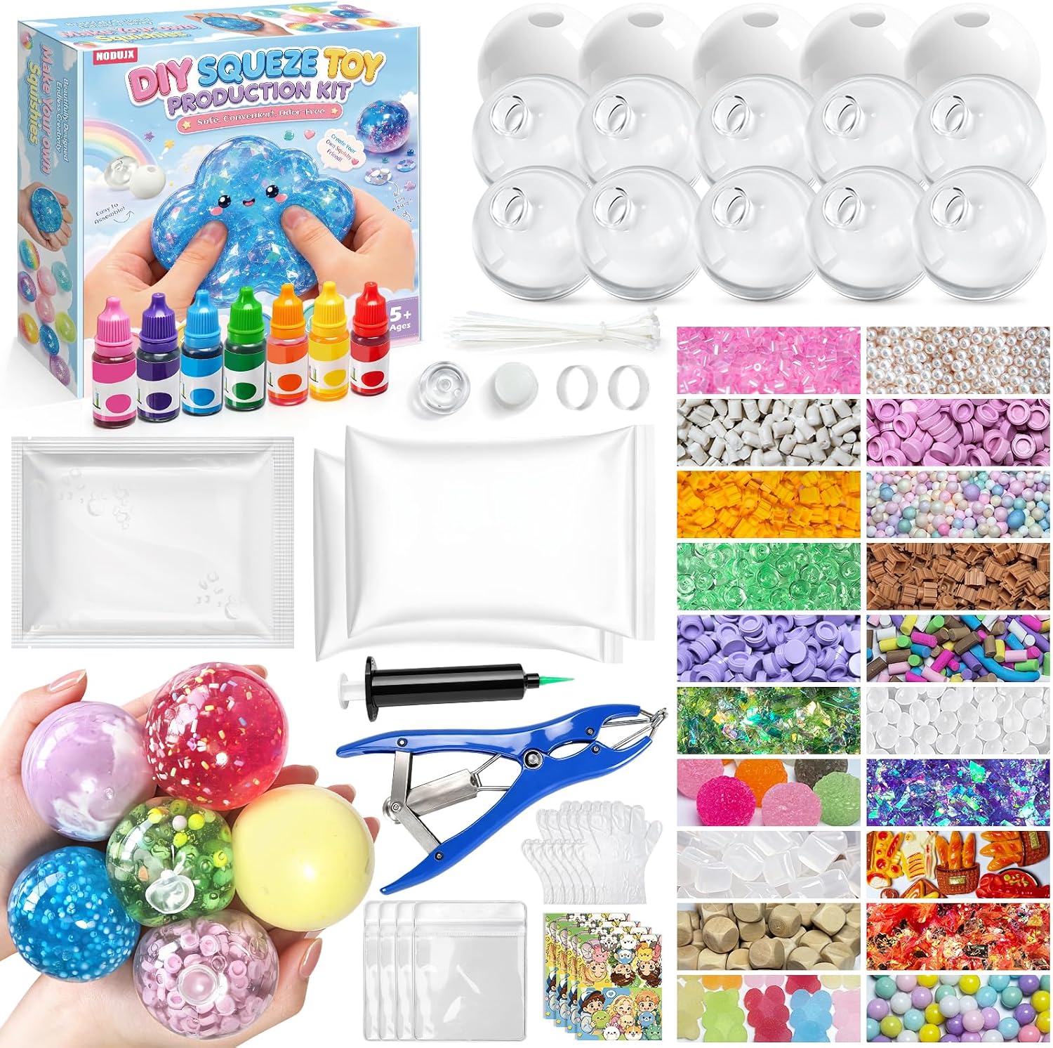 NODUJX DIY Stress Ball Making Kit – ASMR Anxiety Relief Toy Set