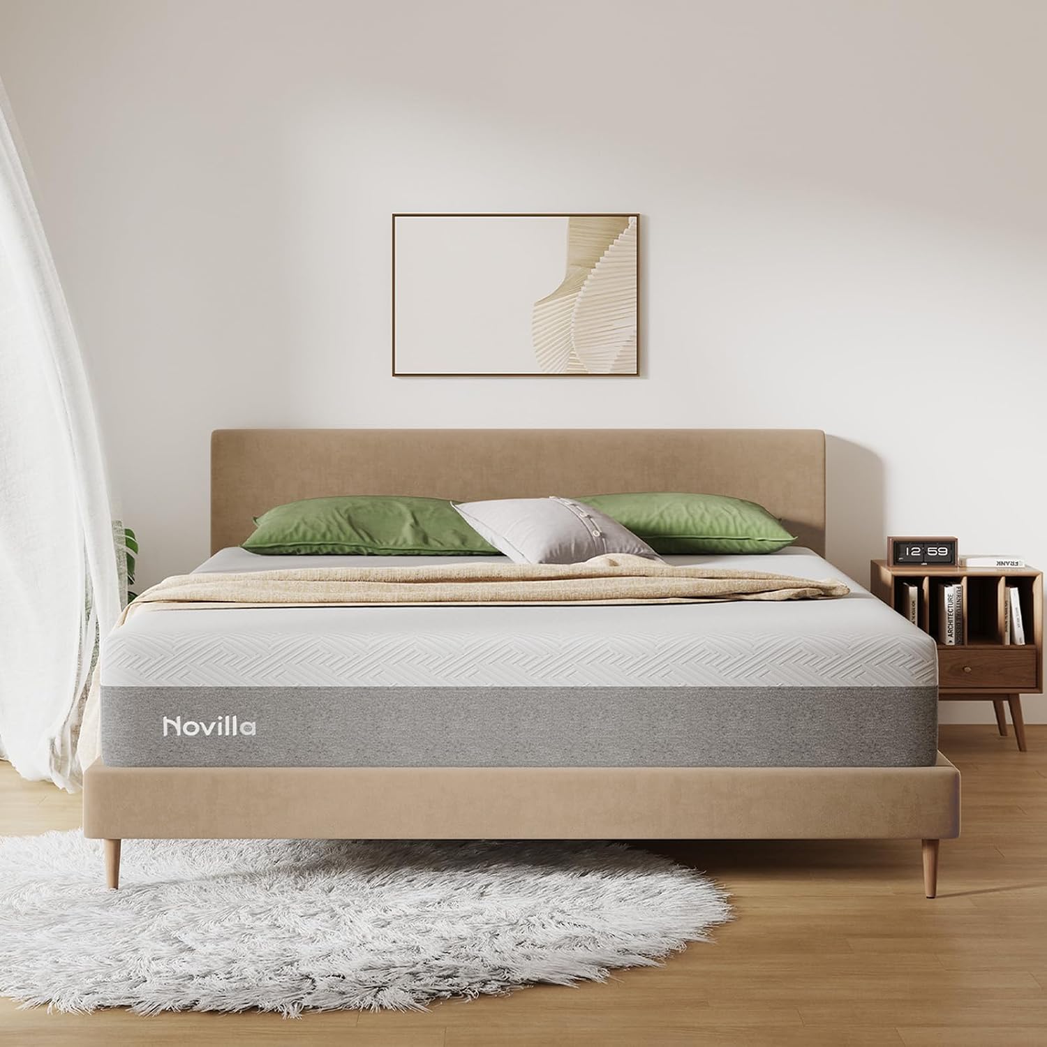 Novilla Bliss 12-Inch Gel Memory Foam King Size Mattress in a Box