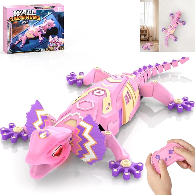 RC Wall-Climbing Gecko Robot Toy (Girls Christmas & Birthday Gift)