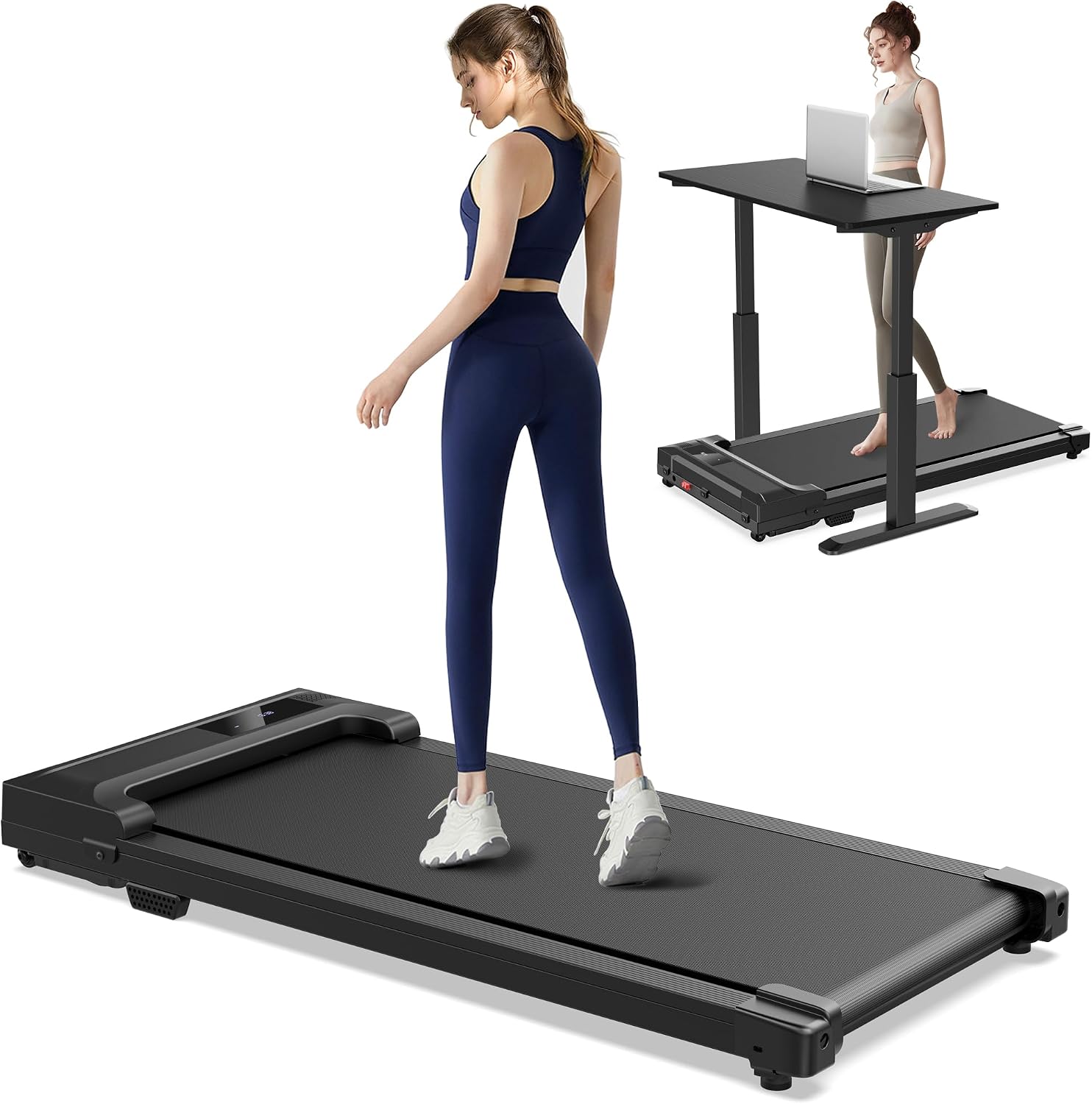Compact Under-Desk Portable Walking Pad Treadmill with Remote Control