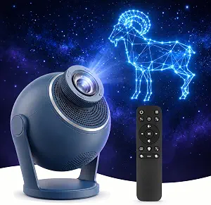 3D Galaxy Projector for Bedroom (60 Light Scenes, Blue)
