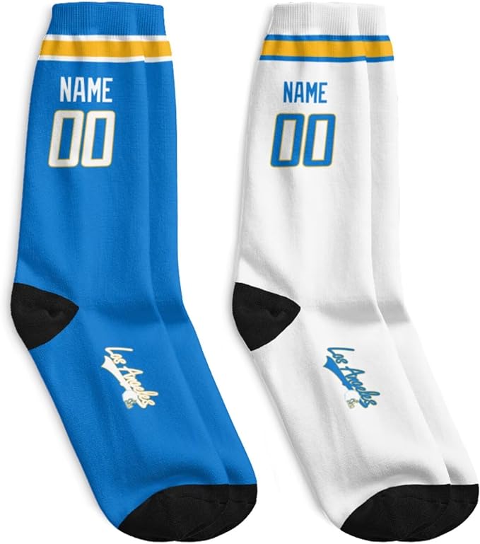 ANTKING Custom Personalized Name & Number Athletic Socks for Men, Women & Youth
