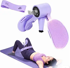 2026 Upgraded 12-80LB Thigh & Pelvic Floor Trainer with LED Display & Resistance Band