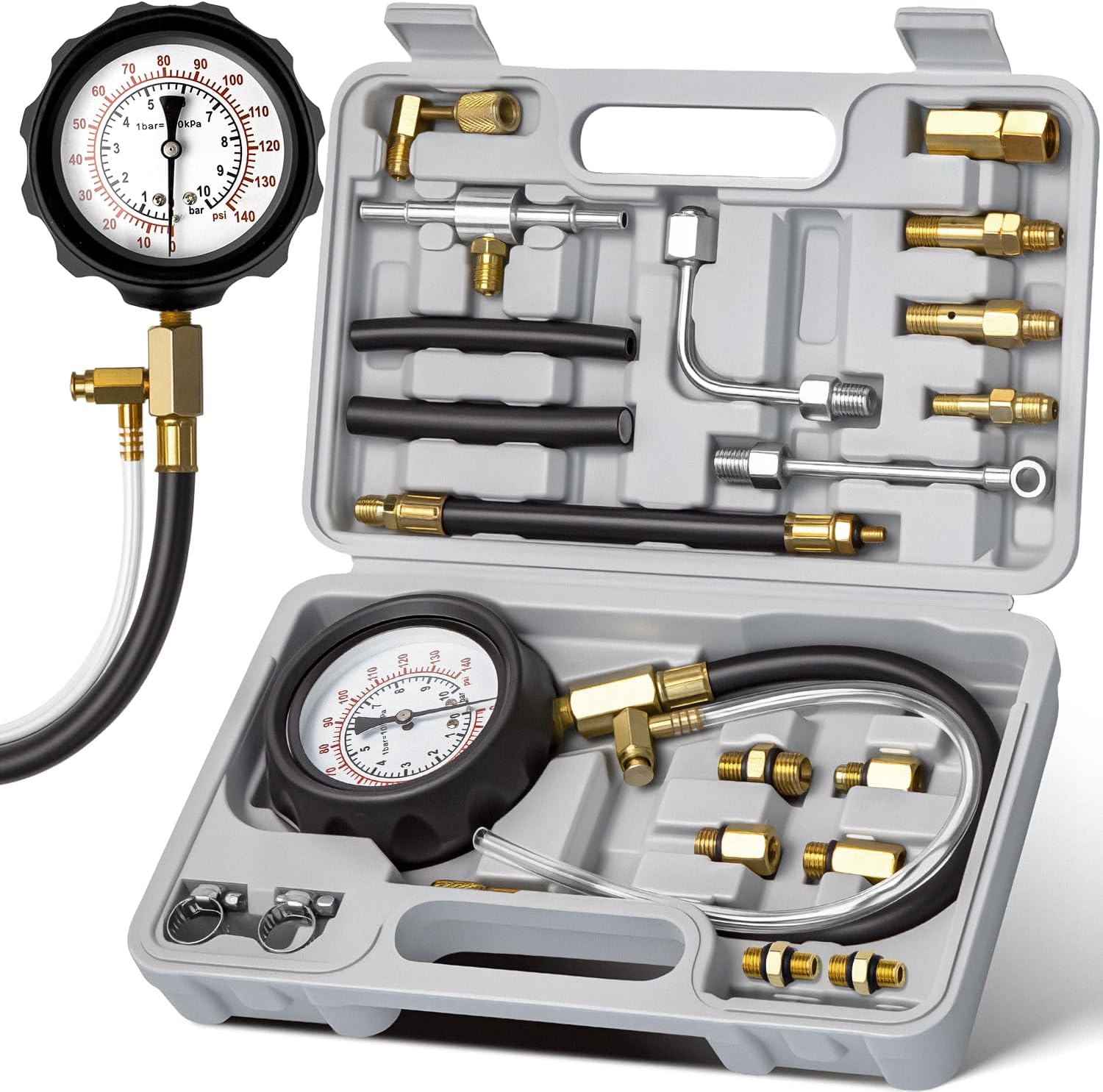 Fuel Pressure Tester Kit 0-140PSI