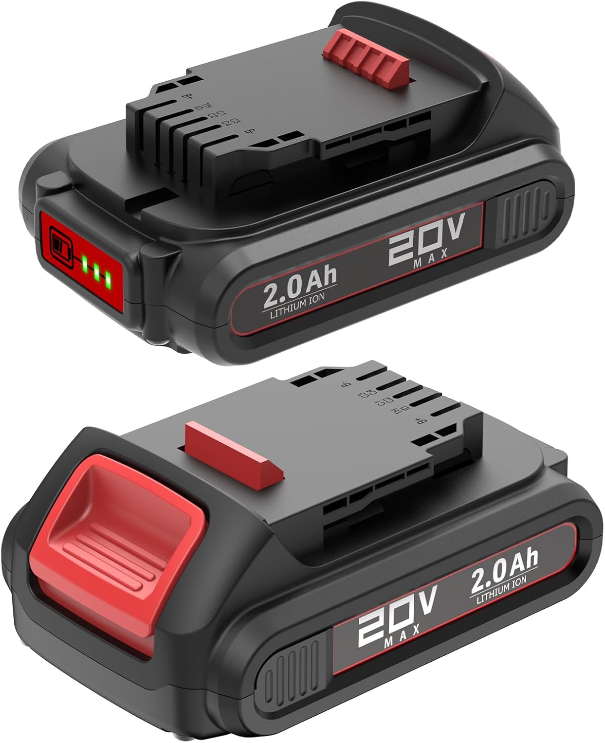 2-Pack 2.0Ah 20V MAX Lithium-Ion Replacement Batteries for DeWalt 20V Tools
