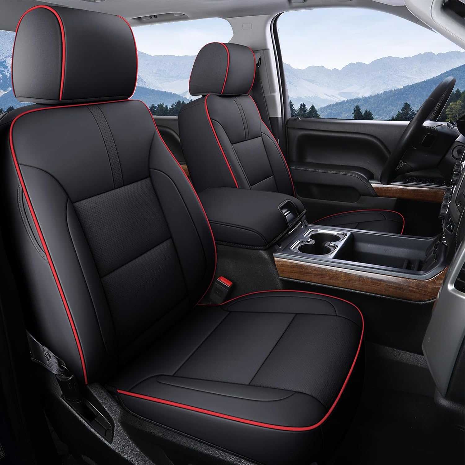 Coverado Faux Leather Rear Seat Covers