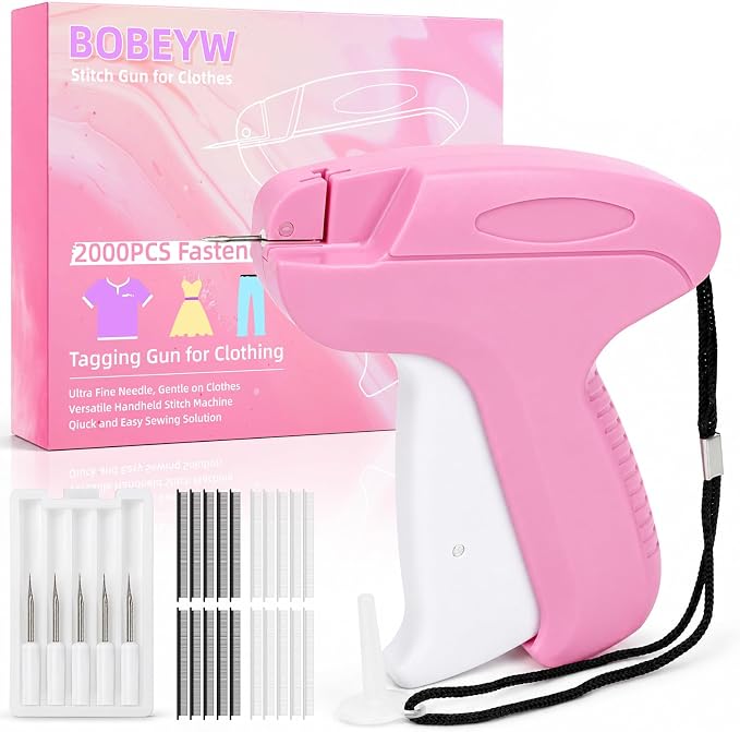 Stitch Gun for Clothes – Quick Clothing Fixer & Tagging Gun (Pink)