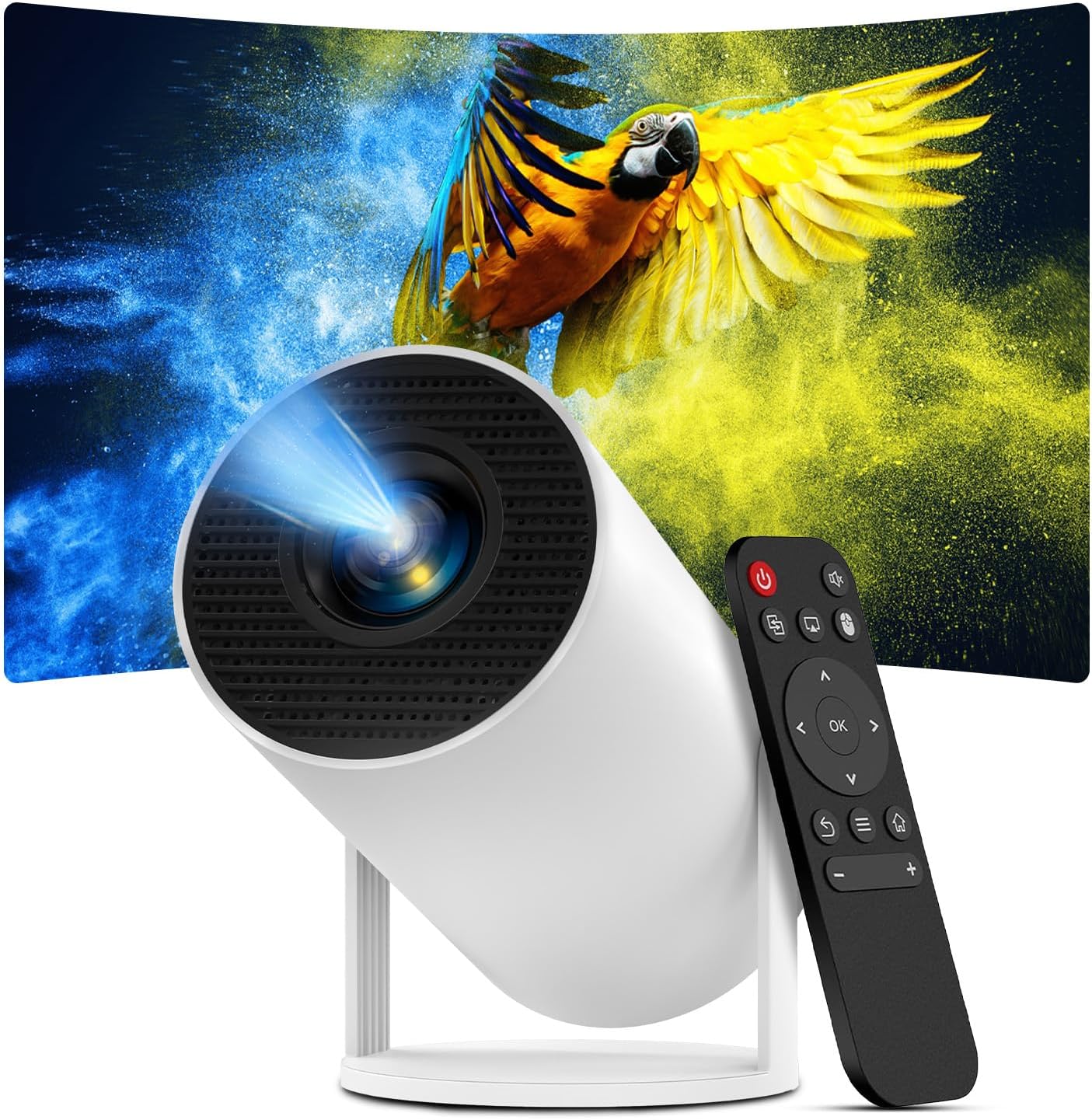 Mini Portable 4K Supported Projector with WiFi & Bluetooth