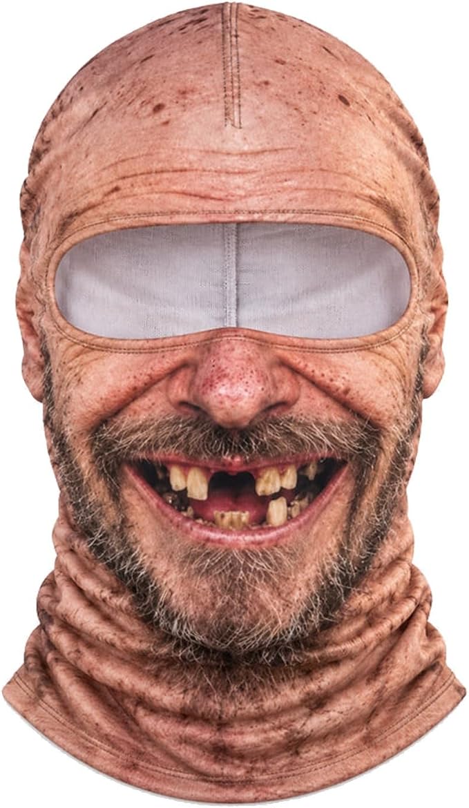 3D Old Man Realistic Face Balaclava