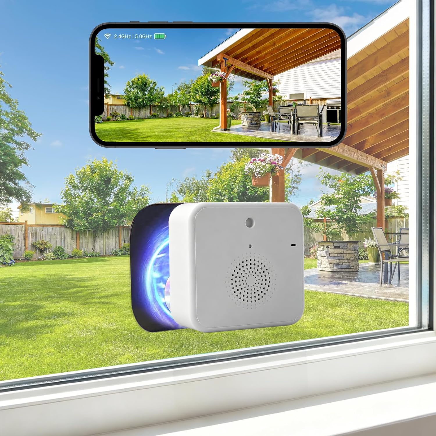 2.5K Wireless Window Security Camera with 45-Day Battery & 6s Pre-Roll