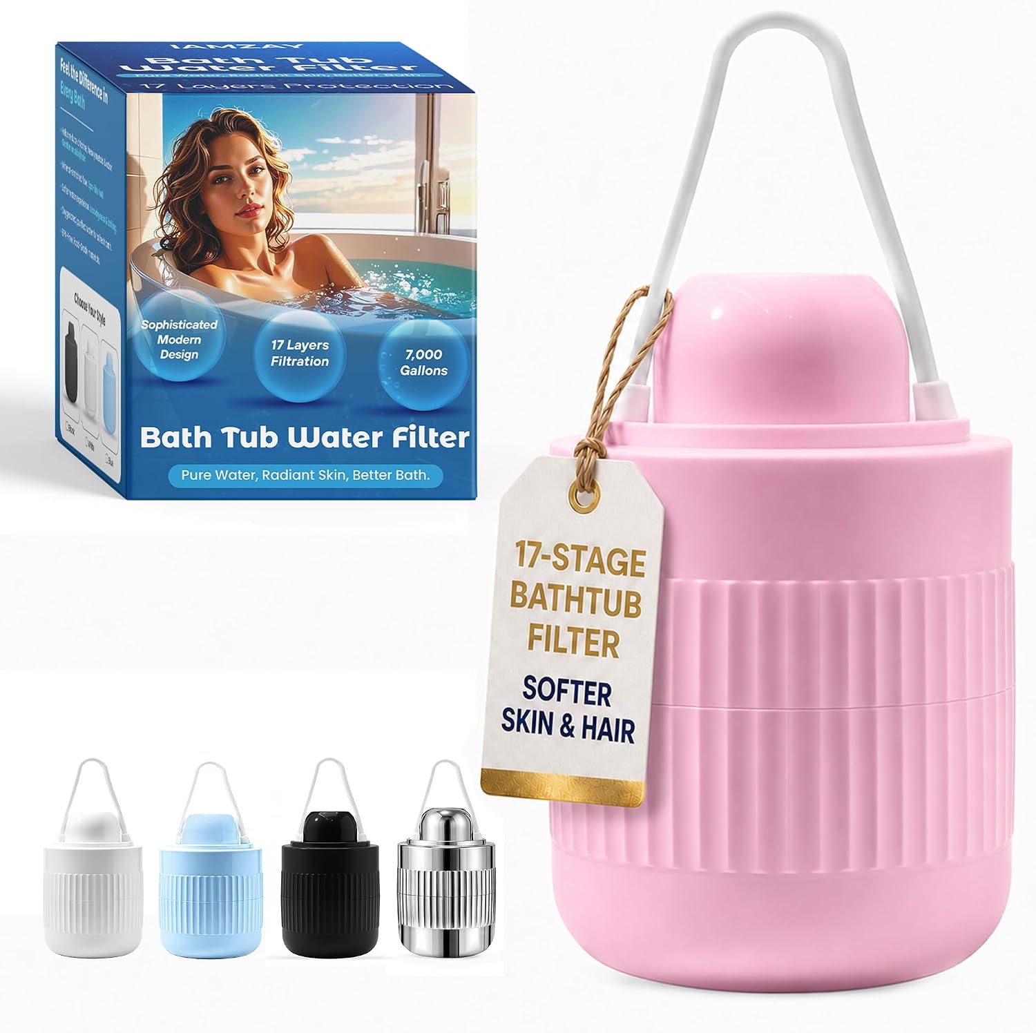 17-Stage Leak-Proof Bath Tub Filter with Vitamin C & Mineral Infusion