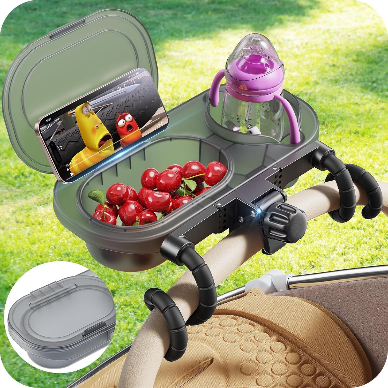 Universal Stroller Snack Tray Cup Holder