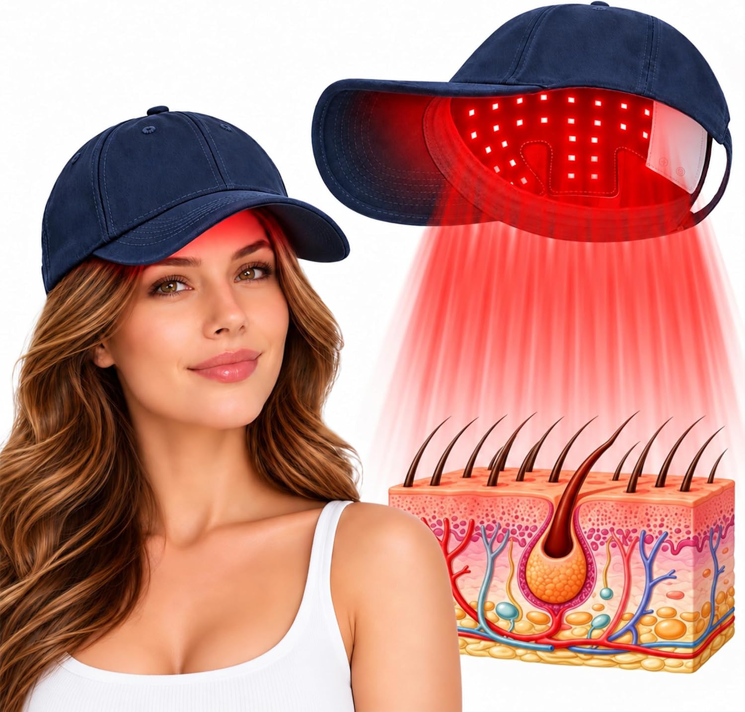 Red Light Therapy Laser Hair Cap