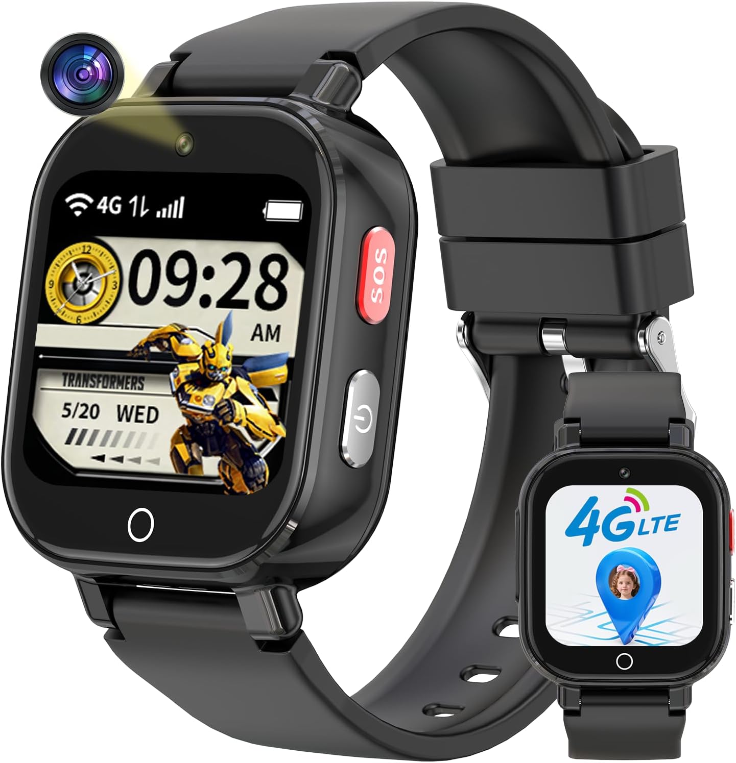 4G Kids GPS Smartwatch Black